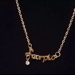 Scorpio zodiac sign necklace
